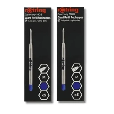 Image of Rotring Tikky Pen refill blue (M) S0195360 2 x box of 5