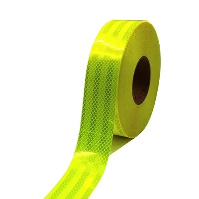 Image of Finest Folia 3M Diamond Grade 983 Scotchlite Contour Marking 50 mm Reflective Film Tape (Neon Yellow, 3 Metres)