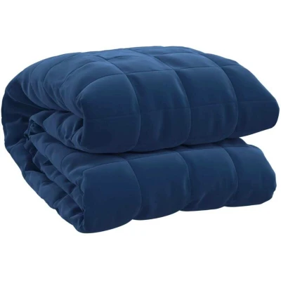 Image of vidaXL Weighted Blanket Blue 150x200 cm 7 kg Fabric