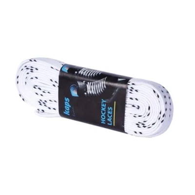 Image of Kaps Professional Ice Hockey Skate Laces Waxed, Inline Roller Blading Skating, Quality Cotton, Made in Europe (274 cm 108 inch White)