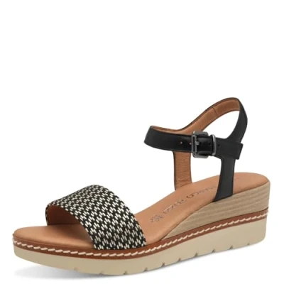 Image of Marco Tozzi Wedge sandals, Women&#039;s, Size: 390, Black shoes