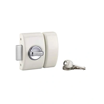 Image of THIRARD 71507 VERROUS Glass Entry Door Locks, White, 40 mm