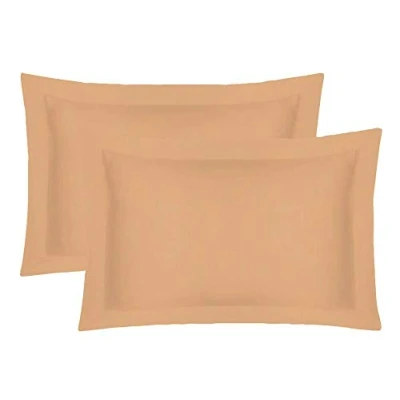 Image of 200 Thread Count 100% Egyptian Cotton Pair Of Pillowcases (Latte, Oxford Pillow Cases)