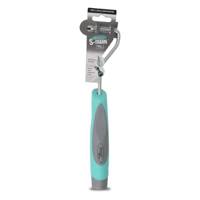 Image of Axus Decor S Frame Mini (Grey Series) Paint Roller Handle with Ergonomic Grip &amp; 6mm Chrome Plated Rod, Ideal for Trims Tight Spaces, Professional DIY Projects 2&quot;/50mm