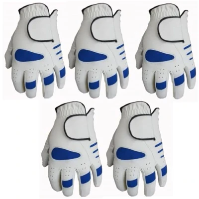 Image of 5 100% Cabretta Leather Golf Gloves Scotland Lgo (Small, left)
