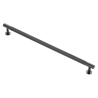 Image of Carlisle Brass FTD700 Knurled Cupboard Pull Handle, Matt Black, 320mm