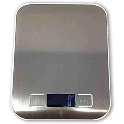 Image of Kitchen Scales 10kg MSC Digital Electronic Coffee Weighing Scale for Cooking Baking High Precision Food, Jewelry Weight Scales, LCD Display, Multifunctional, Tare Feature, Stainless Steel AAA