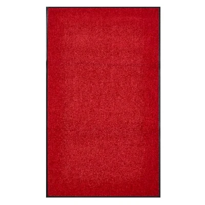 Image of andiamo Premium Wash &amp; Clean Doormat, Durable Dirt Trapper Mat, House Entrance, Indoor Doormat or as a in Covered Outdoor Areas, Absorbent 40 x 60 cm, Red