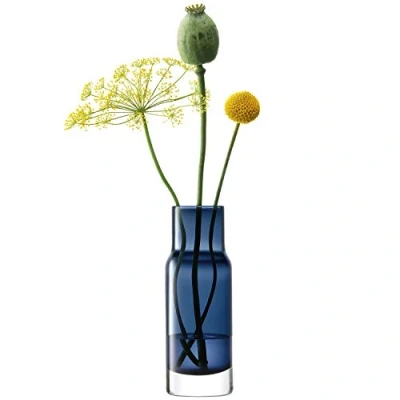 Image of LSA Utility Vase H19cm Sapphire 1 Unit Mouthblown &amp; Handmade Glass UT87