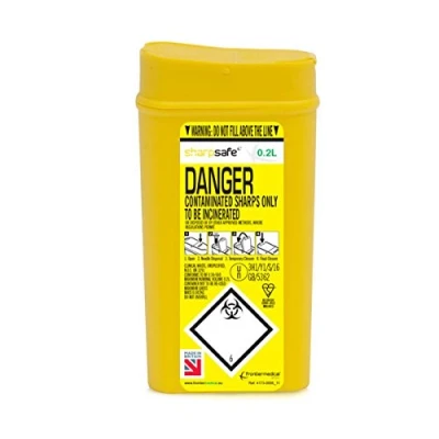 Image of CLICK MEDICAL SHARPS BIN 0.2LTR
