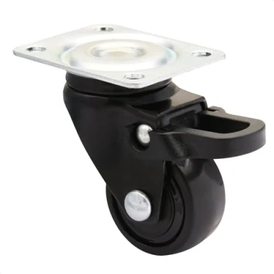 Image of WAGNER SYSTEM GMBH 3C Series Furniture Castor Wheel Width 12 mm Black Pack of 10 25 Swivel with Stop