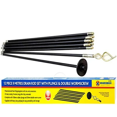 Image of NTI 66108c 12 x Pcs Marksman Drain RODS Set, Black