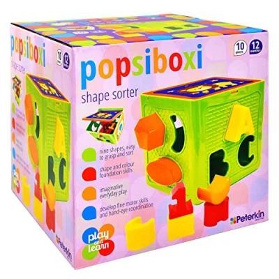 Image of PETERKIN Play &amp; Learn POPSIBOXI Shape Sorter Pre school Toys Educational Ages 12m+