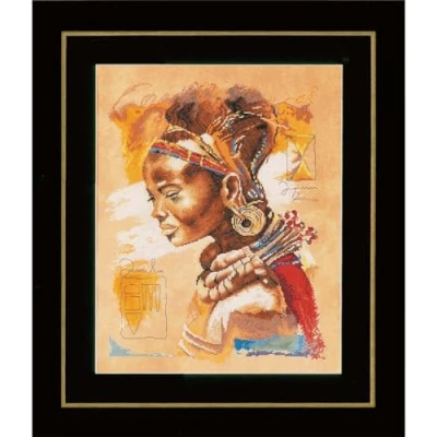 Image of African woman. Counted cross stitch kit
