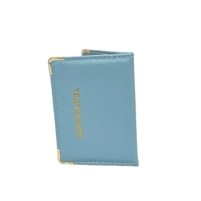 Image of AlezyB 1x Bus Pass Holder Light Blue Travel Card, Credit Card and ID for Men Women Soft Leather, Cases &amp; Money Organisers