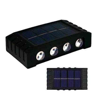 Image of ZONEWD Fence Solar Lights, Waterproof Deck Wall Mount Lights for Up &amp; Down Lighting, from Dusk to Dawn, Ideal Patio, Porch, Garden, Yard