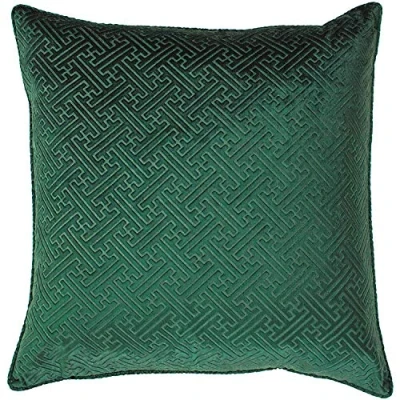 Image of Paoletti Florence Cushion Cover, Emerald, 55 x cm