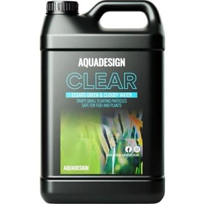 Image of Aqua Design Clear 5000ml Aquarium Water Clarifier Leaves Crystal Green &amp; Cloudy Treatment Treats 25,000L