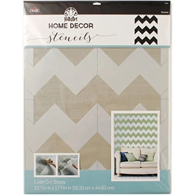 Image of Chevron Wall Stencil FolkArt Home DÔøΩcor