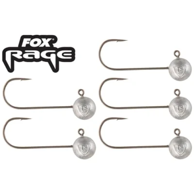 Image of Fox Rage Pike Predator Fishing Micro Jigs with Super Sharp Hook size 2 4g x 5