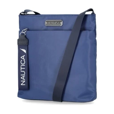 Image of Nautica Women&#039;s Diver Nylon Small Crossbody Bag Purse with Adjustable Shoulder Strap Cross Body, Indigo, One Size