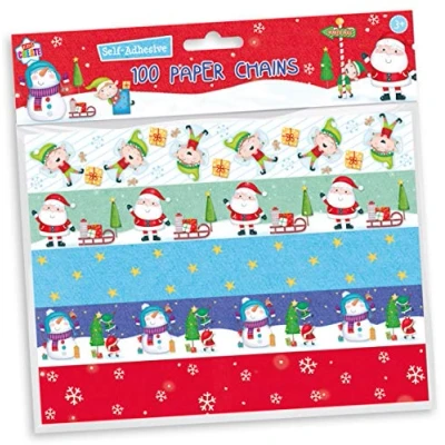 Image of Kids Create Adhesive Paper Chains, Multicoloured, Small