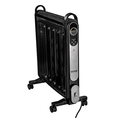 Image of AMOS 2000W Oil Free Mica Radiator 2 Heat Settings Home Office Micathermic Heater with Adjustable Temperature Thermostat and Remote Control