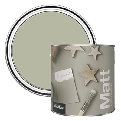 Image of Rust Oleum Colours Matt Emulsion Wall and Ceiling Paint Tanglewood 2.5L