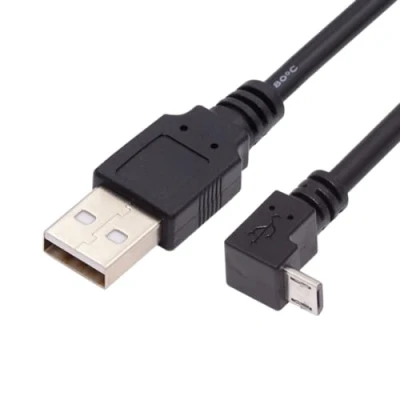 Image of CY Micro USB Male Left Angled 90 Degree to 2.0 Data Charge Cable 3m for Cell Phone &amp; Tablet