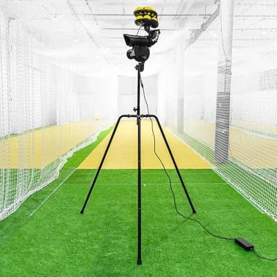 Image of FORZA V55 Cricket Bowling Machine Adjustable Speed Up to 55mph Ideal for Clubs and Schools (Lite 60g (12 Pack), Mains &amp; Battery Cable (No Battery))