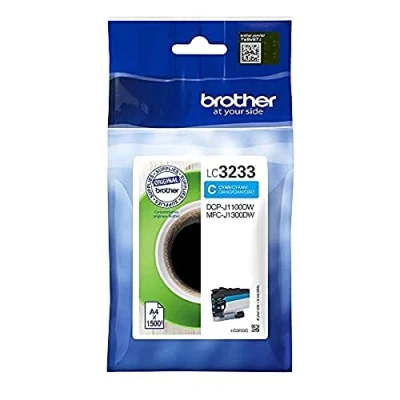 Image of BROTHER LC 3233C Inkjet Cartridge, Cyan, Single Pack, Super High Yield, Includes 1 x Genuine Supplies