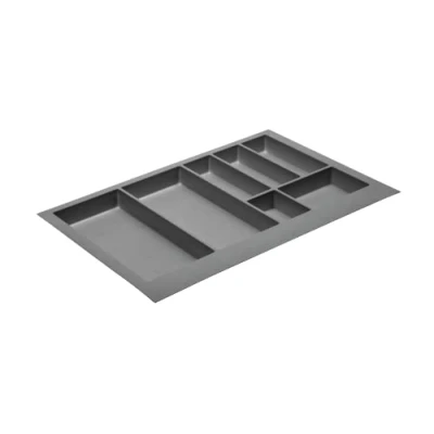 Image of GTV Axispace Drawer Insert I Cutlery Tray for Drawers Kitchen Cabinet Plastic Storage Anthracite 740 x 472 mm