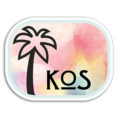Image of 2 x 10cm Pretty Kos Vinyl Stickers Greece Travel Sticker Laptop Luggage #18744 (10cm Wide)