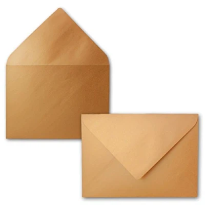 Image of Neuser FarbenFroh C5 Envelopes, 229 x 162 mm, Self Adhesive 50 Umschläge 43 Kupfer Metallic