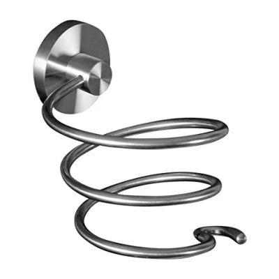 Image of Ambrosya® Exclusive Hairdryer Holder made of stainless Steel Bathroom Hair Dryer Toilet (Stainless (Brushed))