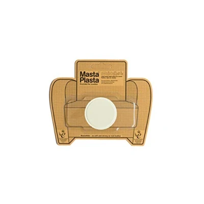 Image of MastaPlasta Self Adhesive Premium Leather Repair Patch Ivory Circle 5cm x (2in 2in). First Aid for Sofas, Car Seats, Handbags, Jackets