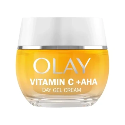 Image of Olay Vitamin C Face Moisturiser Day Gel Cream with AHA, Skincare Niacinamide 99% Purity and E Brightening Skin Care: Anti Dark Spot Action, Evens, Hydrates Non Greasy, Sticky 50ml