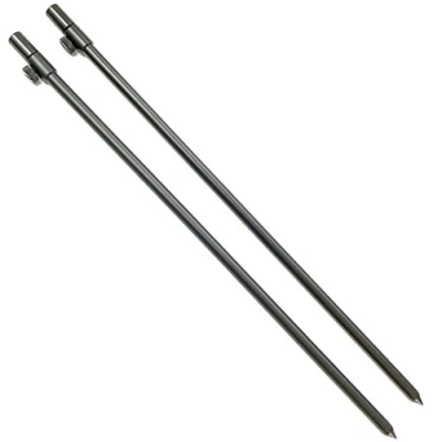 Image of 2 x 50 90cm Black Carp Coarse Aluminium BankSticks Bank Sticks Fishing Lidsters