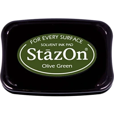 Image of Tsukineko StazOn Stamp Pad, Olive Green