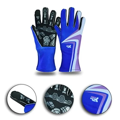 Image of TK Karting Gloves Go Kart Racing Rally Printed Design (Blue, M)