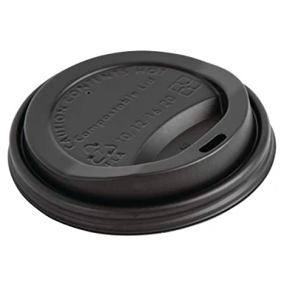 Image of Fiesta Green DS053 Compostable Coffee Cup Lids 340ml / 12oz (Pack of 1000)
