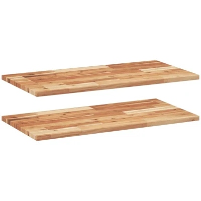 Image of vidaXL Floating Shelves 2 pcs 100x40x2 cm Oil Finished Solid Wood Acacia