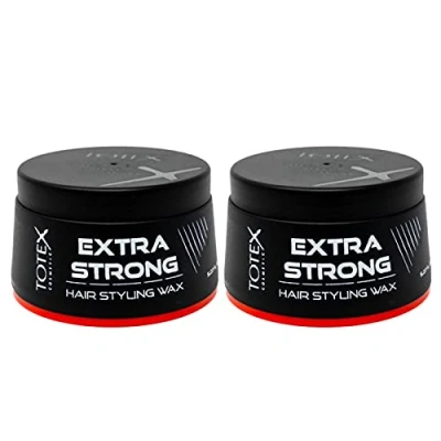 Image of Totex Hair Styling Wax I Extra Strong Edge Control Hold For Men &amp; Woman Barbers Shop Dressers Certified Aqua 150 ml (Pack Of 2)
