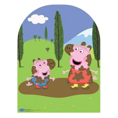 Image of STAR CUTOUTS Peppa Pig SC822 George Muddy Puddle Child Sized Stand in Cardboard Cut Out, Solid, Green, LIFESIZE