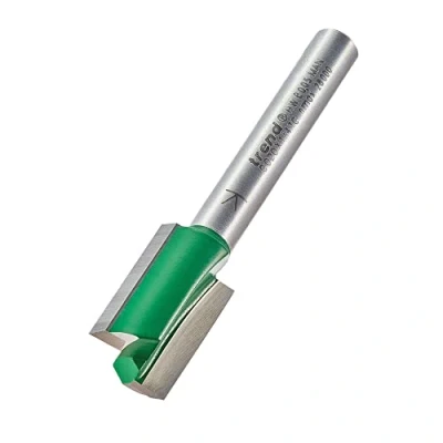 Image of Trend CraftPro Straight Two Flute Router Cutter Bit, 1/4 Inch Shank, 12.7mm Cut Diameter &amp; 19.1mm Length, Tungsten Carbide Tipped, C020X1/4TC