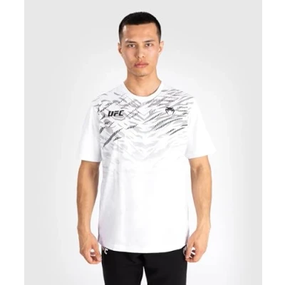 Image of Venum UFC Authentic Fight Night 4.0 Replica MENS Print Tshirt, Men&#039;s, Size: XXL, White