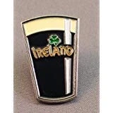 Image of Metal Enamel Pin Badge Drink Irish Beer Guinness Pint Glass