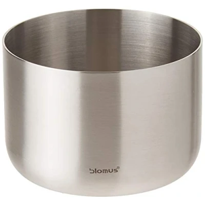 Image of blomus Basic Snack Bowl, Small, Stainless Steel, Silver, 5.5 x 8 cm