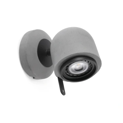 Image of Stone 1 Light Indoor Adjustable Wall Spotlight Grey, GU10