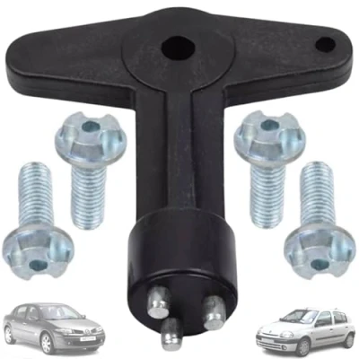 Image of Twowinds Hubcap Key Compatible with Renault Clio Espace Kangoo Megane Opel 7700422600 Anti theft Security